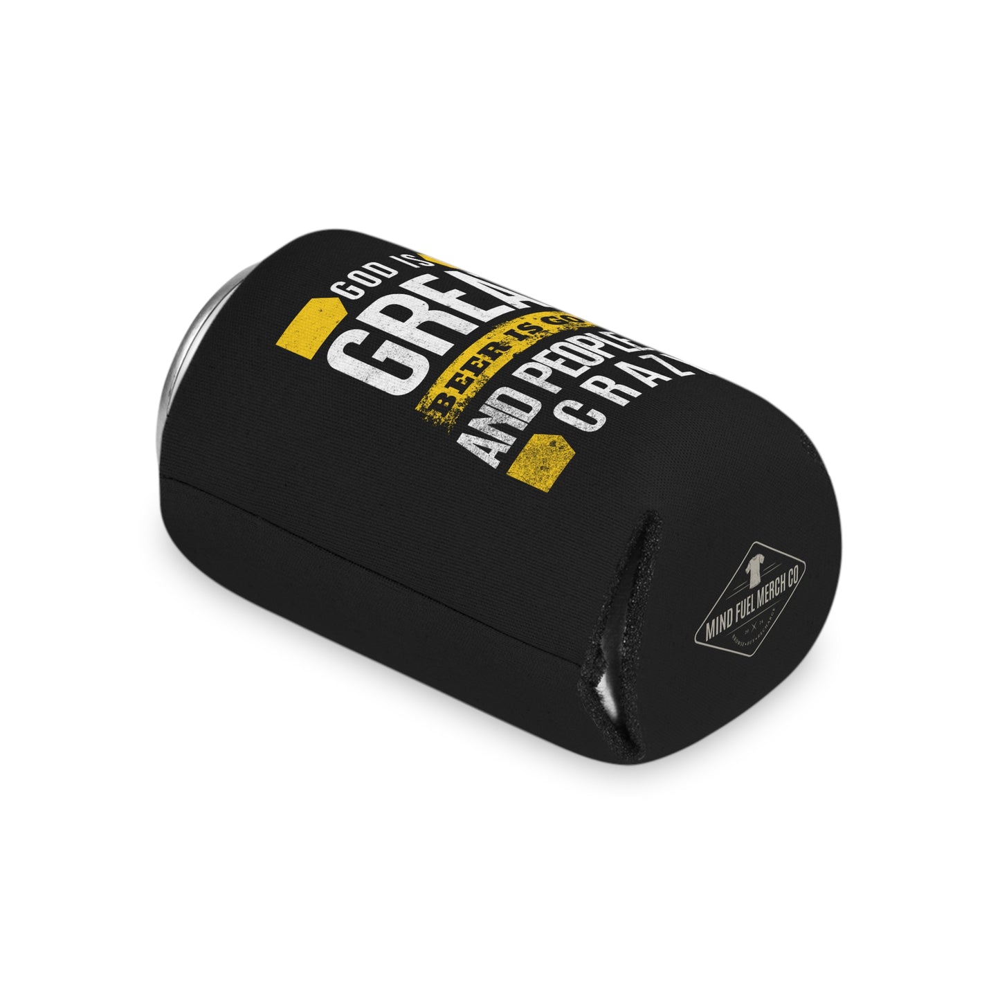 God Is Great Beer Is Good Black Koozie Can Cooler
