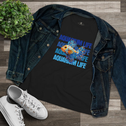 Aquarium Life Black Womens T-Shirt