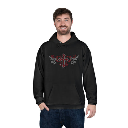Cross Wings "Rhinestone" Black Hoodie