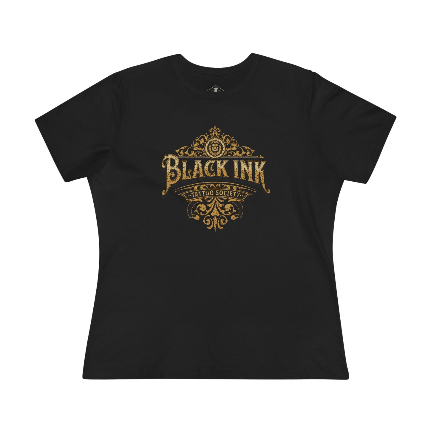Black Ink Tattoo Society Black Womens T-Shirt