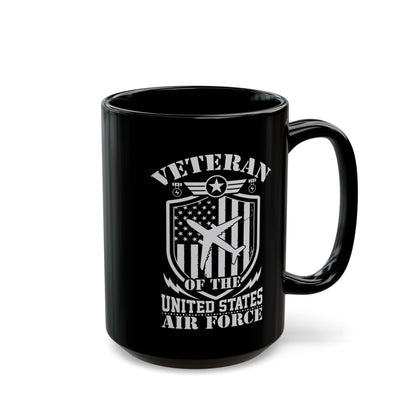 US Air Force Veteran Black Mug
