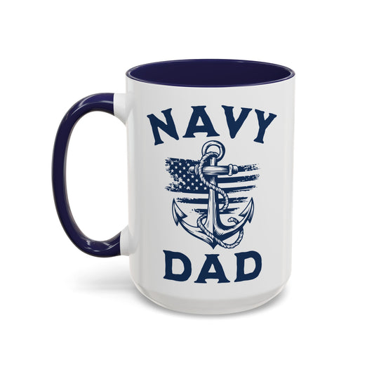 Navy Dad Blue Accent Mug
