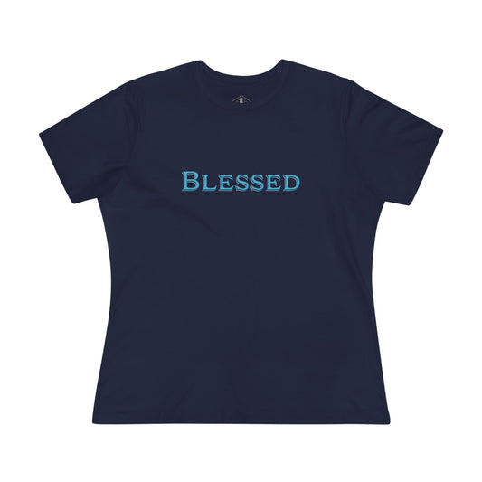 Blessed Navy Womens T-Shirt