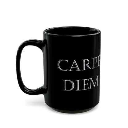 Carpe Diem Black Mug