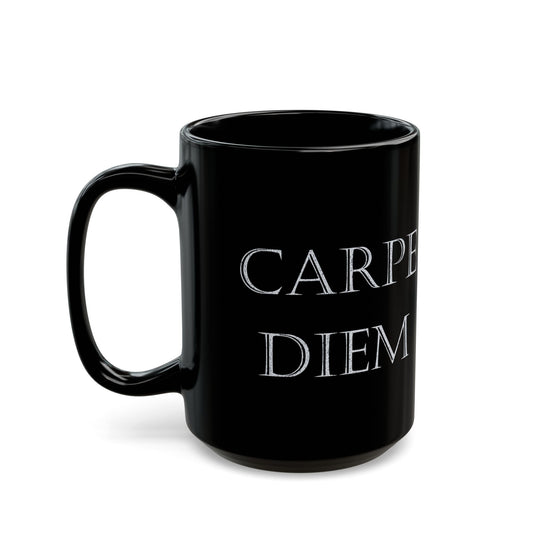 Carpe Diem Black Mug