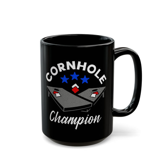 Cornhole Champion Black Mug