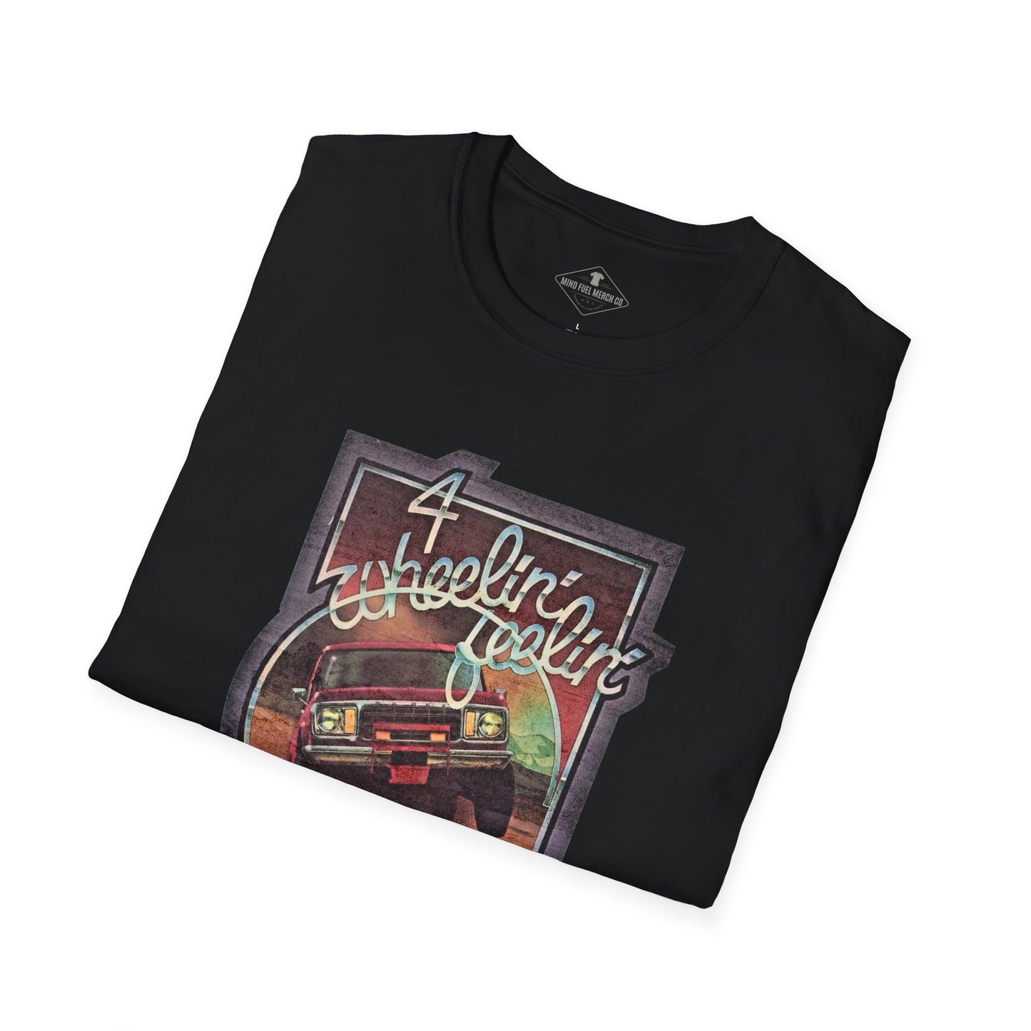 Vintage 1970's Four Wheeling Truck Black T-Shirt