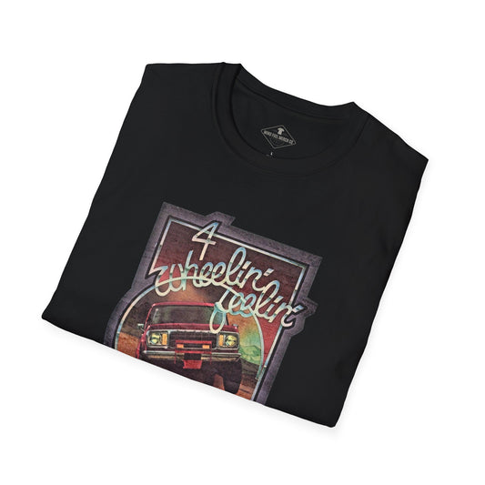 Vintage 1970's Four Wheeling Truck Black T-Shirt