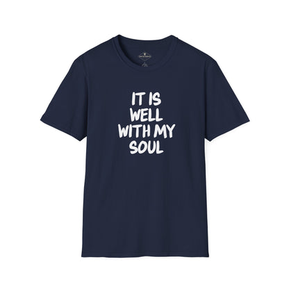 It Is Well With My Soul Navy Blue T-Shirt
