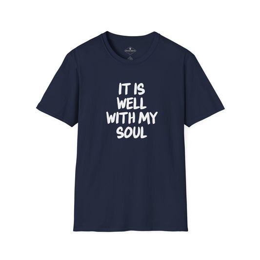 It Is Well With My Soul Navy Blue T-Shirt