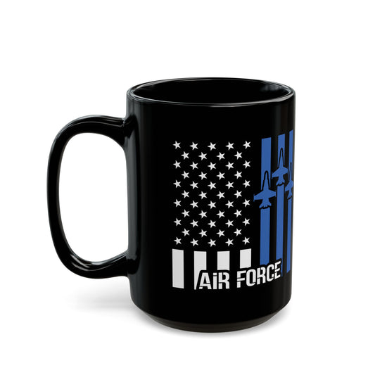US Air Force Flag Black Mug
