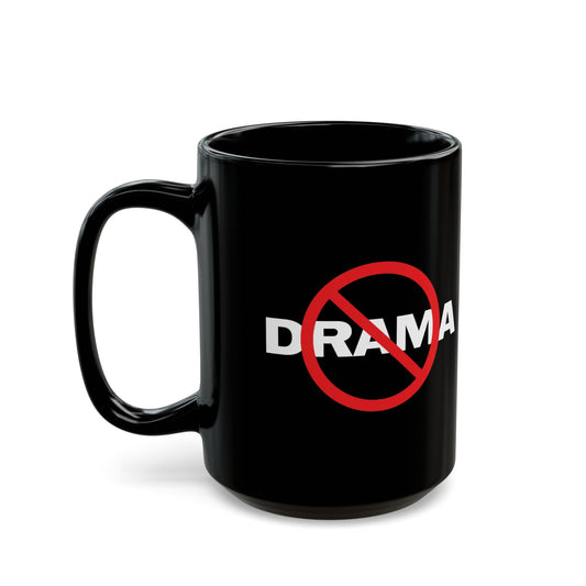 No Drama Black Mug