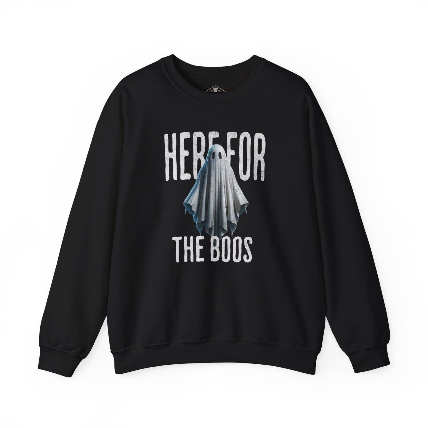 Here For The Boos Halloween Black Sweatshirt