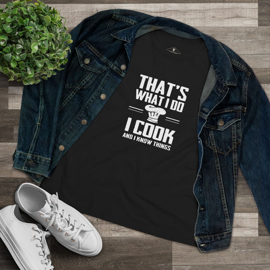 I Cook And Know Things Black Womens T-Shirt