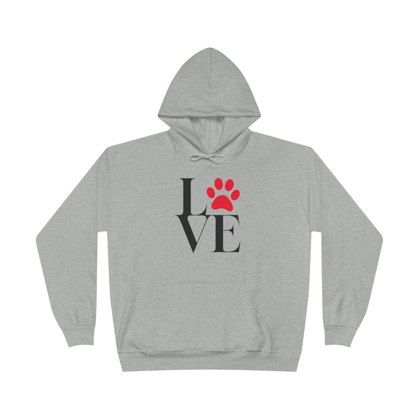 Paw Print Love Grey Hoodie