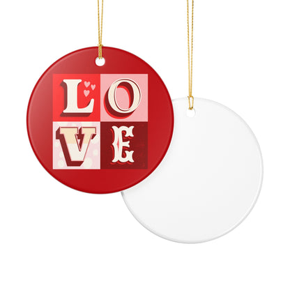 Love Blocks Christmas Tree Ornament