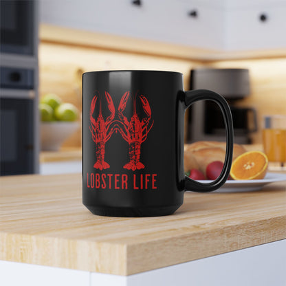 Lobster Life Black Mug