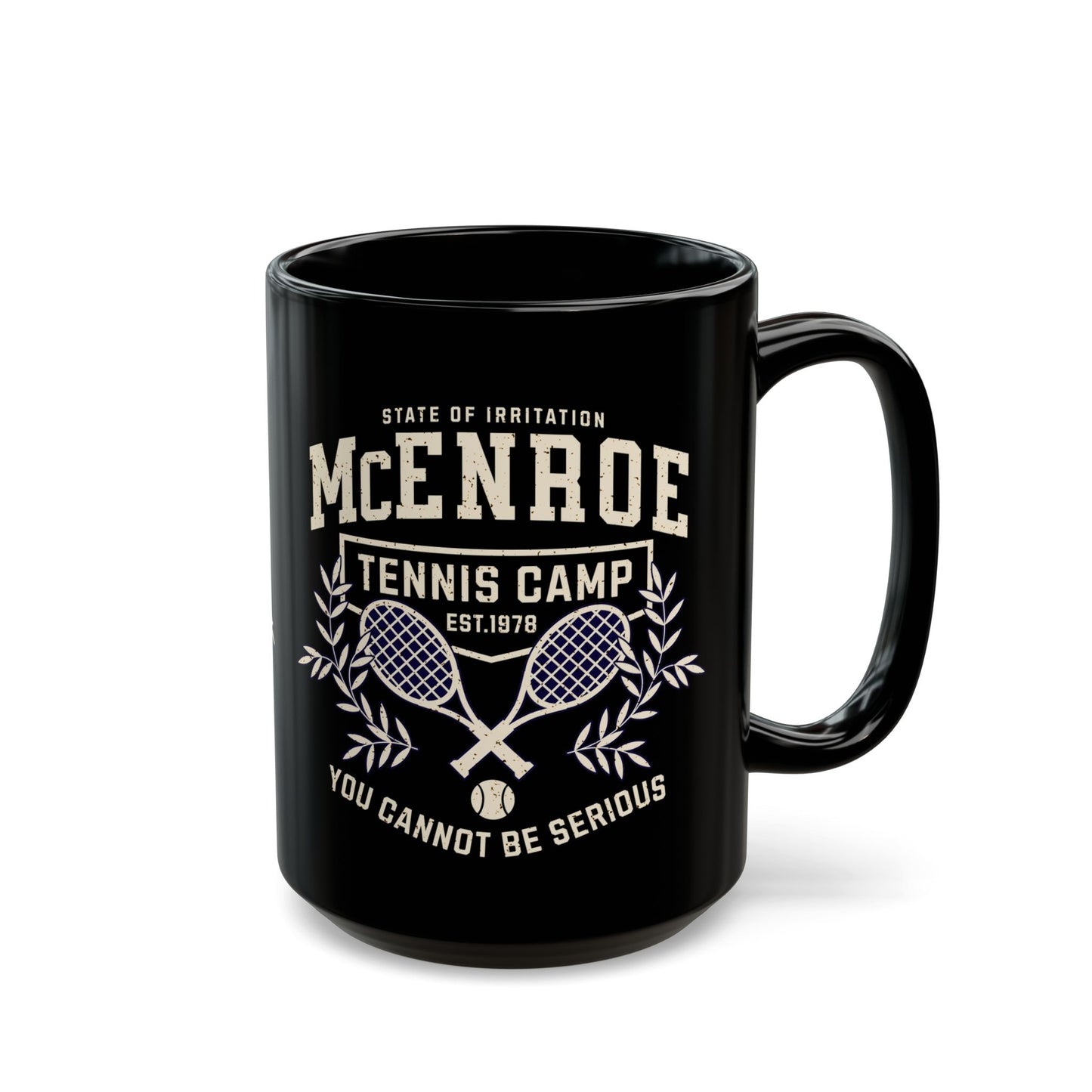 McEnroe Tennis Camp Black Mug