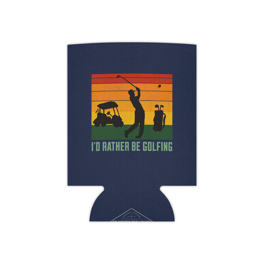 I'd Rather Be Golfing Blue Koozie Can Cooler