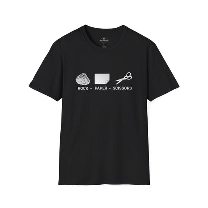 Rock Paper Scissors Black T-Shirt