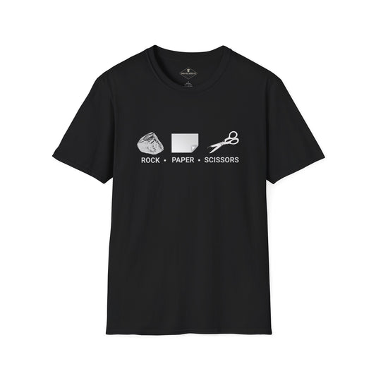 Rock Paper Scissors Black T-Shirt