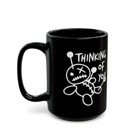Thinking Of You Black Mug