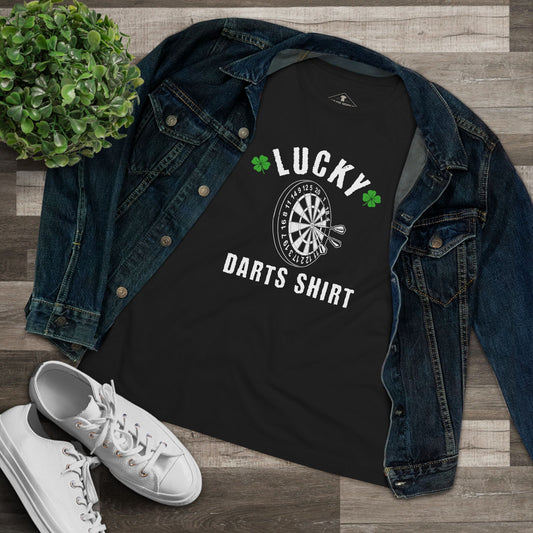 Lucky Darts Black Womens T-Shirt