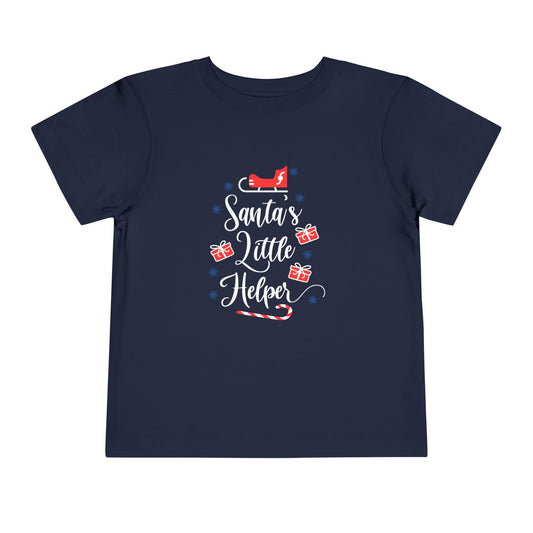 Santa's Little Helper Navy Toddler T-Shirt