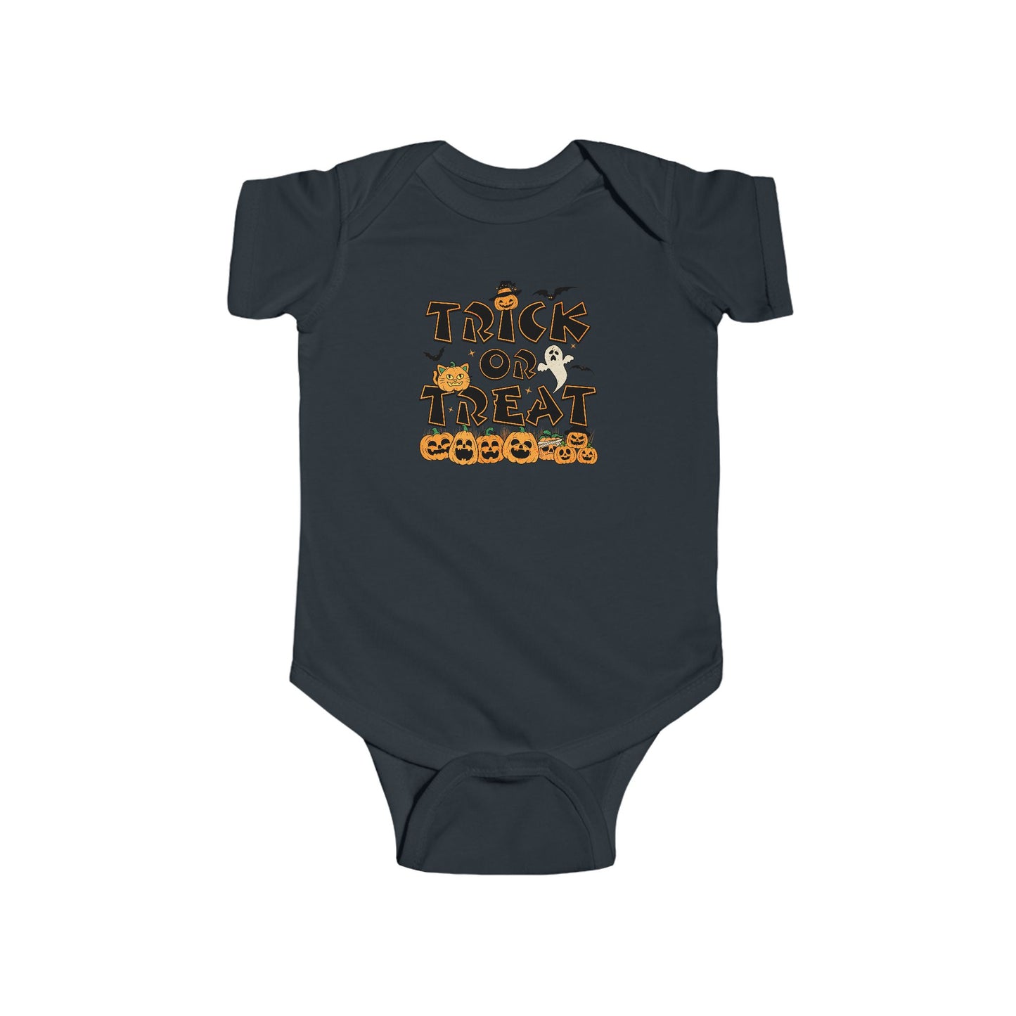 Trick Or Treat Black Baby Bodysuit