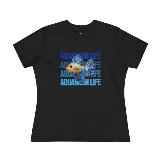 Aquarium Life Black Womens T-Shirt