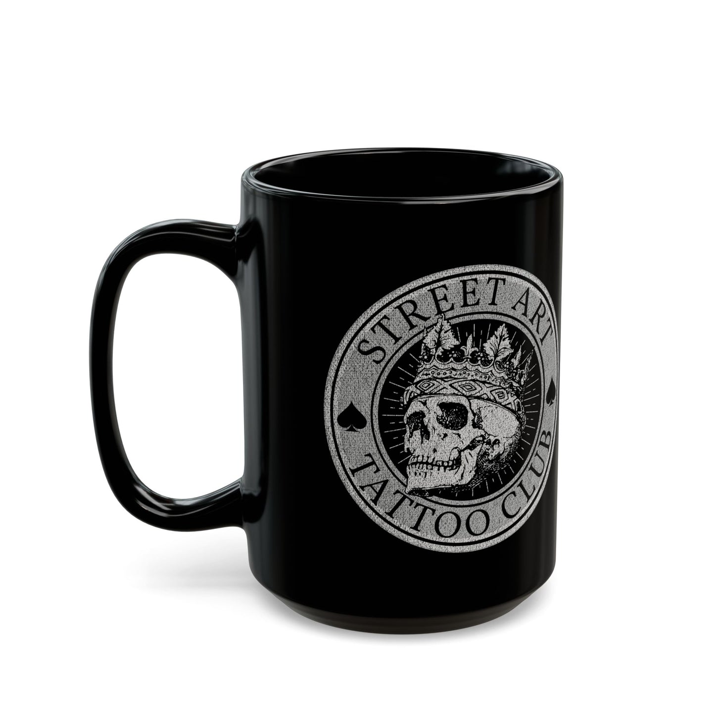 Street Art Tattoo Club Black Mug
