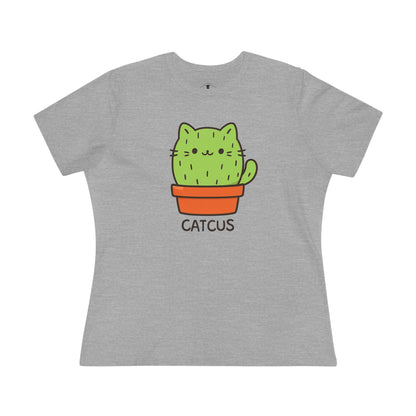 Catcus Grey Womens T-Shirt