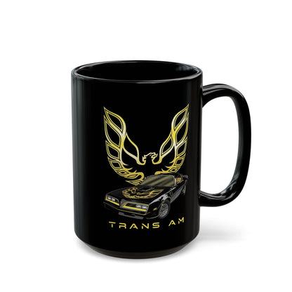 Vintage 1970's Firebird Black Mug