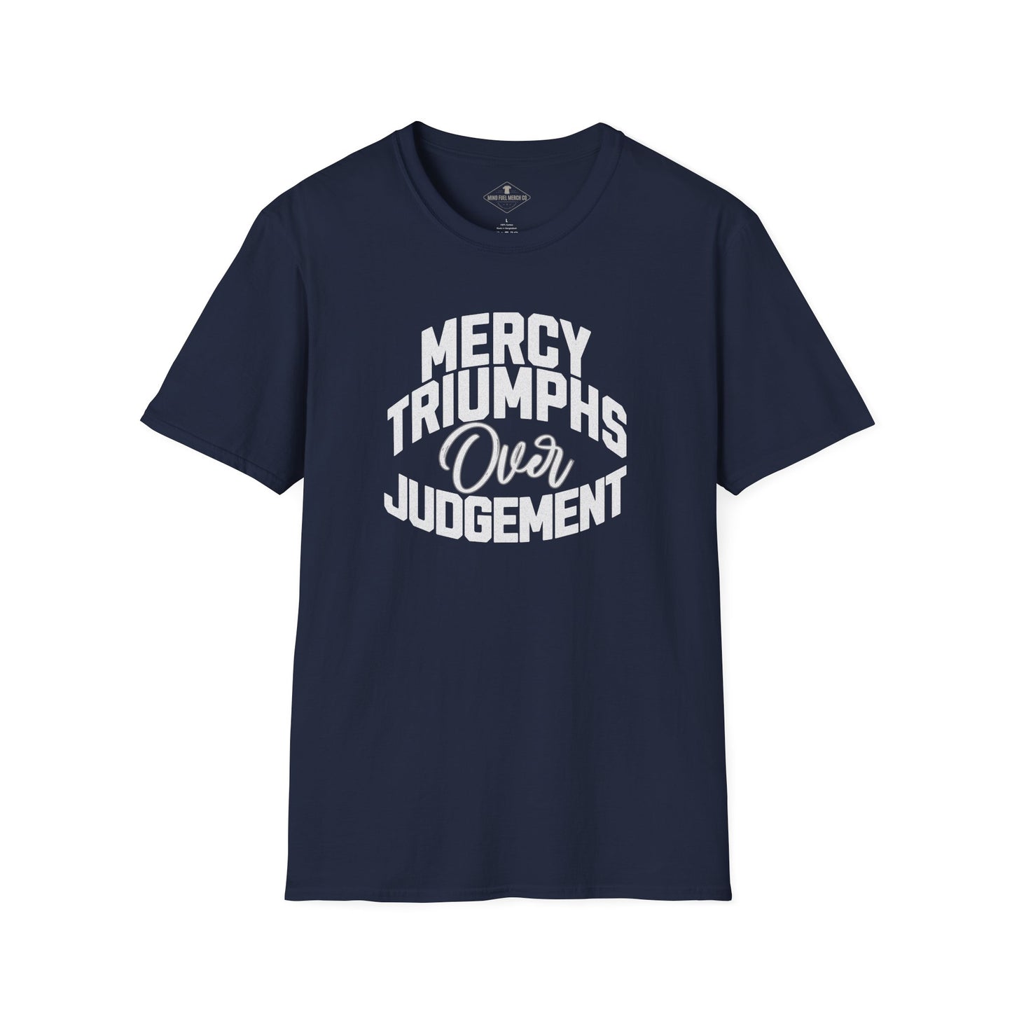 Mercy Triumphs Over Judgement Navy Blue T-Shirt