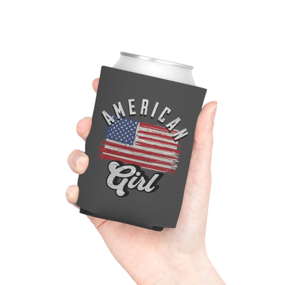 American Girl Grey Koozie Can Cooler
