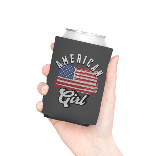 American Girl Grey Koozie Can Cooler