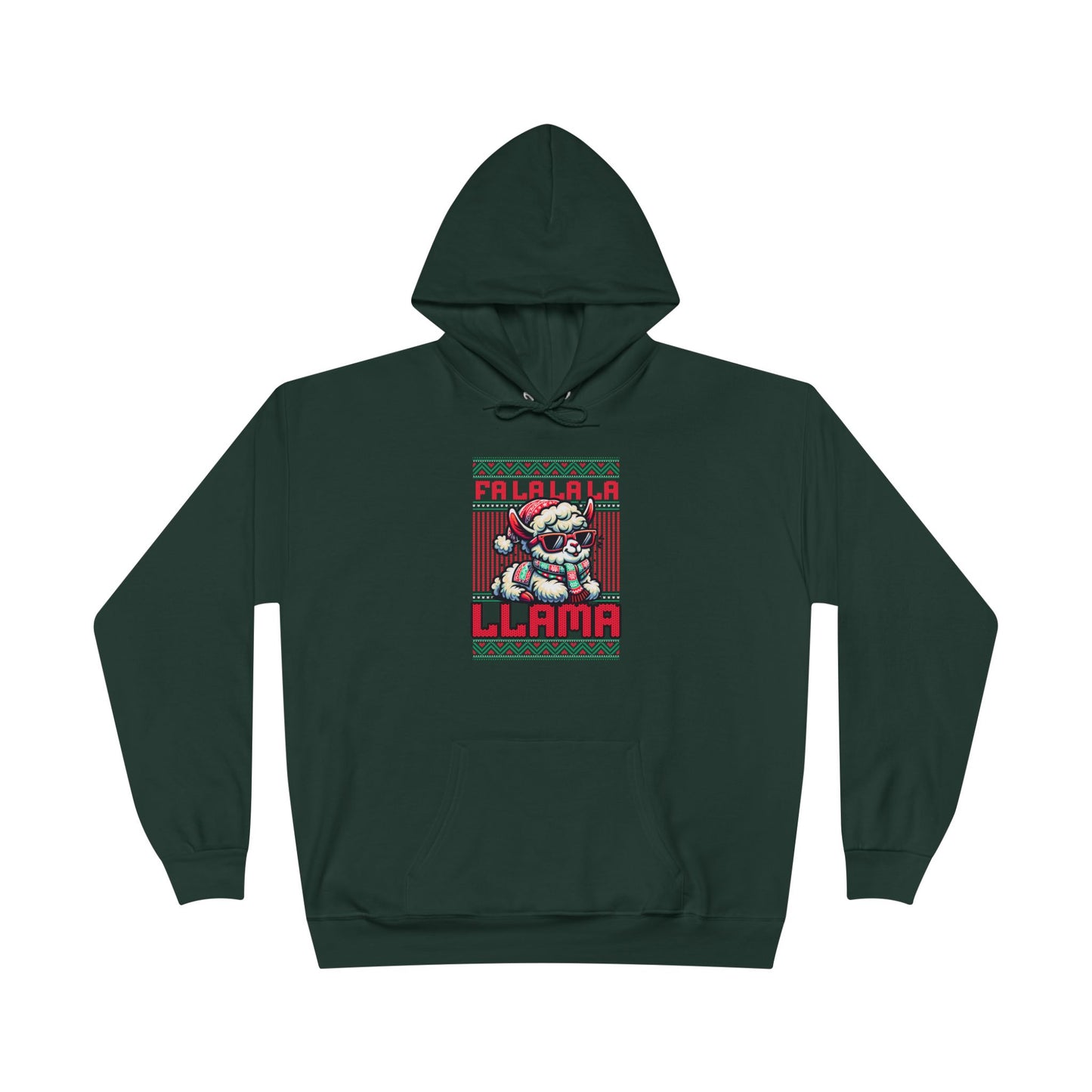 Fa La La La Llama Green Hoodie