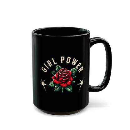 Girl Power Black Mug