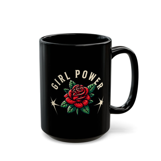 Girl Power Black Mug