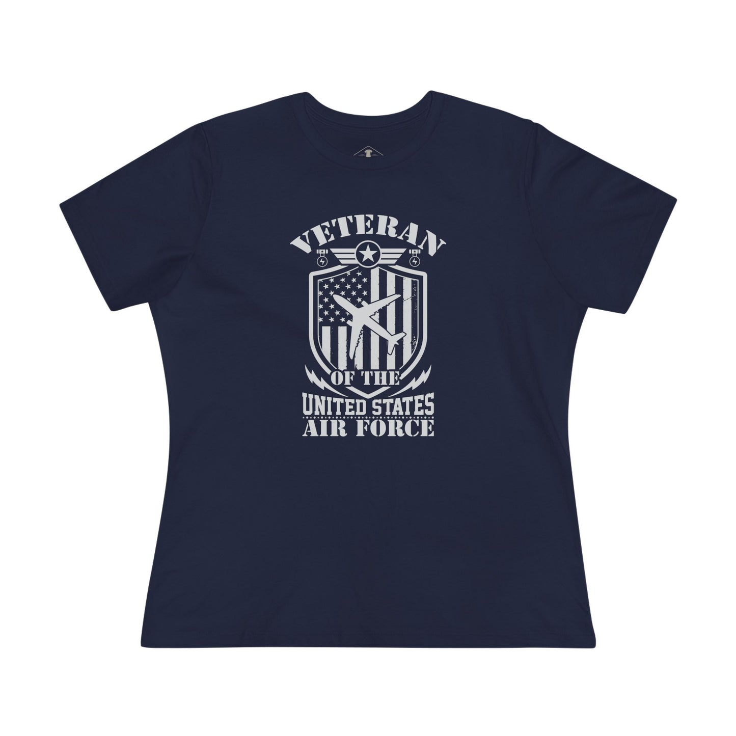 US Air Force Veteran Navy Womens T-Shirt
