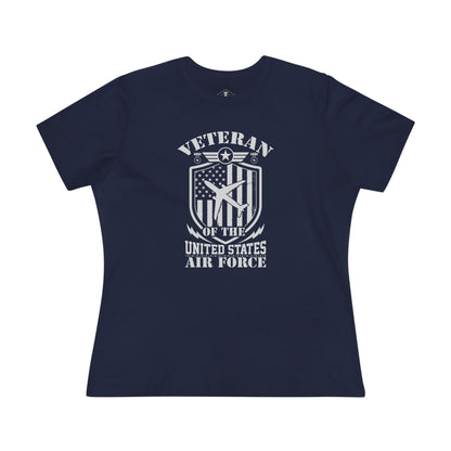 US Air Force Veteran Navy Womens T-Shirt