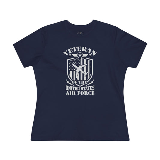 US Air Force Veteran Navy Womens T-Shirt