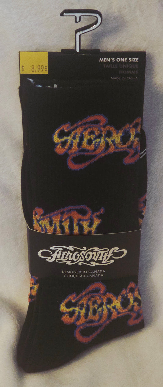 New Aero smith Logo Black Woven Socks