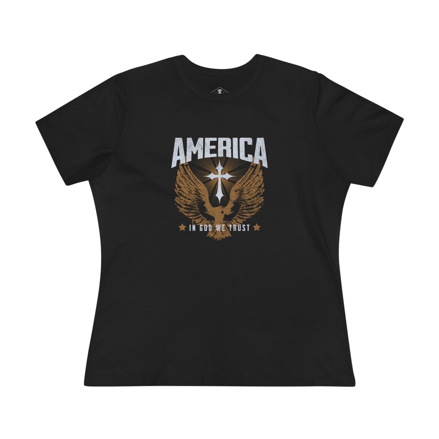 America In God We Trust Black Womens T-Shirt