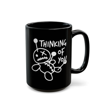 Thinking Of You Black Mug