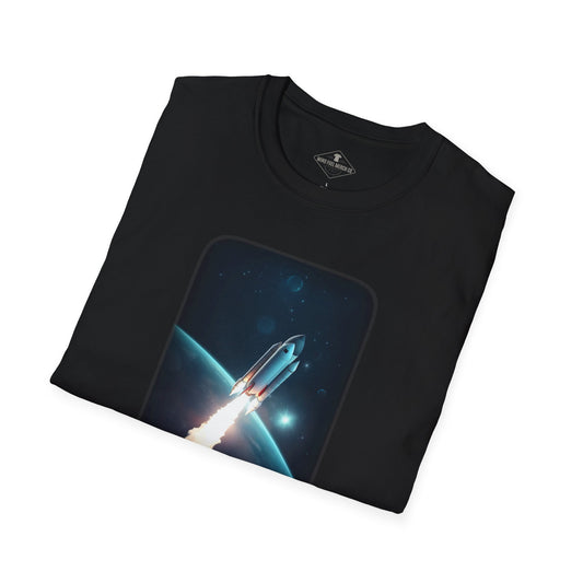 Rocket Ship Black T-Shirt