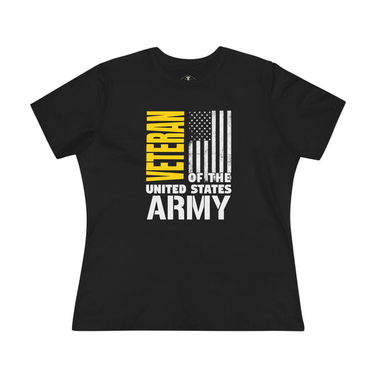 US Army Veteran Black Womens T-Shirt
