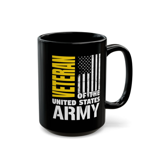 US Army Veteran Black Mug