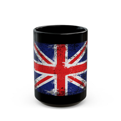 Union Jack UK Flag Black Mug