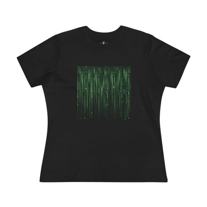Binary Code Black Womens T-Shirt